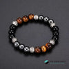 TCC™ Natural Tiger Eye & Hematite and Black Onyx Healing Bracelet